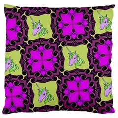 Pink Unicorn Large Cushion Case (single Sided) 