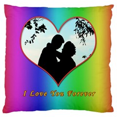 I Love You Forever Large Cushion Case (two Sided) 