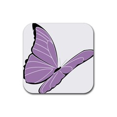 Purple Awareness Butterfly 2 Drink Coaster (square)