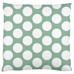 Jade Green Polkadot Large Cushion Case (single Sided) 