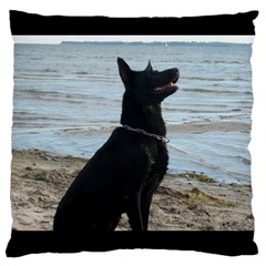 Black German Shepherd Large Cushion Case (single Sided) 