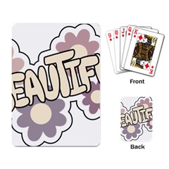 Beautiful Floral Art Playing Cards Single Design