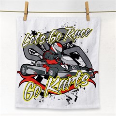 Lets Race Go Karts Face Towel