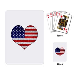 Grunge Heart Shape G8 Flags Playing Cards Single Design