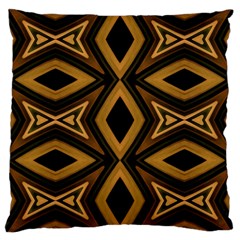Tribal Diamonds Pattern Brown Colors Abstract Design Large Cushion Case (single Sided) 