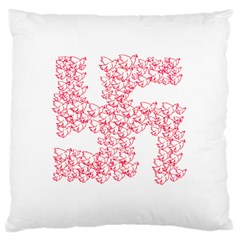 Swastika With Birds Of Peace Symbol Large Cushion Case (single Sided) 