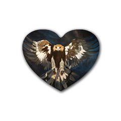 Golden Eagle Drink Coasters (heart)