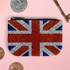 England Flag Grunge Style Print Coin Change Purse