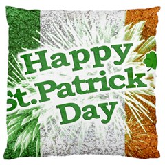 Happy St  Patricks Day Grunge Style Design Large Cushion Case (single Sided) 