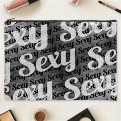 Sexy Text Typographic Pattern Cosmetic Bag (xxxl)