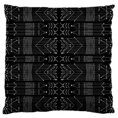 Black And White Tribal  Large Cushion Case (single Sided) 