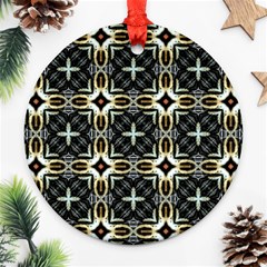 Faux Animal Print Pattern Ornament (round) 