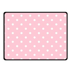Pink Polka Dots Fleece Blanket (small)