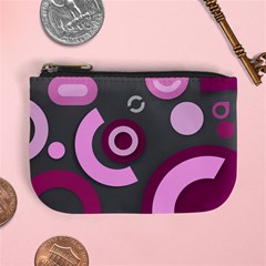 Grey Plum Abstract Pattern  Mini Coin Purses