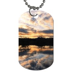 Sun Reflected On Lake Dog Tag (one Side)