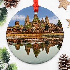 Angkor Wat Round Ornament (two Sides) 