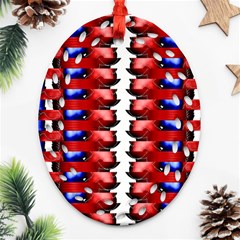 The Patriotic Flag Ornament (oval Filigree) 