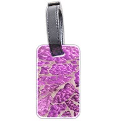 Festive Chic Pink Glitter Stone Luggage Tags (two Sides)