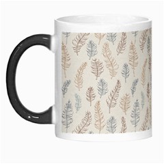 Whimsical Feather Pattern, Nature Brown, Morph Mug