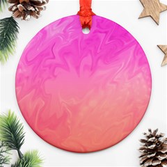 Ombre Pink Orange Ornament (round) 