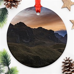 Sunset Scane At Cajas National Park In Cuenca Ecuador Ornament (round) 