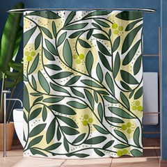 Green Floral Pattern Shower Curtain 60  X 72  (medium) 
