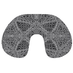 Gray Psychedelic Background Travel Neck Pillows