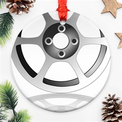 Car Wheel Chrome Rim Ornament (round)