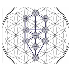 Tree Of Life Flower Of Life Stage Double Sided Flano Blanket (small) 