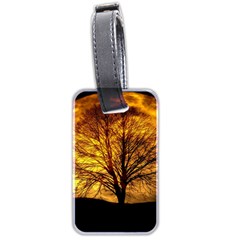 Moon Tree Kahl Silhouette Luggage Tags (two Sides)