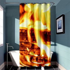 Fire Flame Wood Fire Brand Shower Curtain 36  X 72  (stall) 