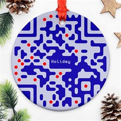 Qr Code Congratulations Ornament (round)