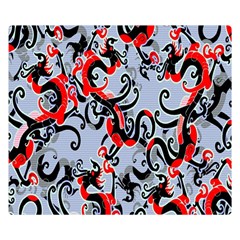 Dragon Pattern Double Sided Flano Blanket (small) 