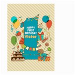 first birthday one Large Garden Flag (Two Sides) Front