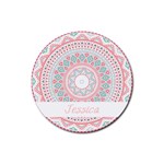 pattern tribal blue pink Drink Coaster (Round) Front