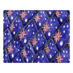 Australian Flag Urban Grunge Pattern Double Sided Flano Blanket (large) 