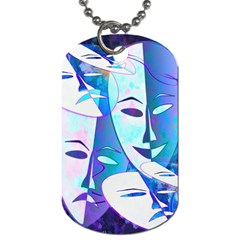 Abstract Mask Artwork Digital Art Dog Tag (one Side)