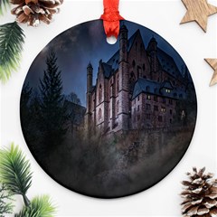 Castle Mystical Mood Moonlight Ornament (round)