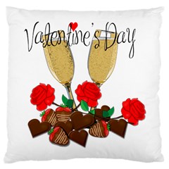Valentine s Day Romantic Design Large Cushion Case (one Side)