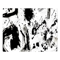 Pattern Color Painting Dab Black Double Sided Flano Blanket (large) 