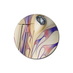 Pin Stripe Car Automobile Vehicle Rubber Coaster (round) 