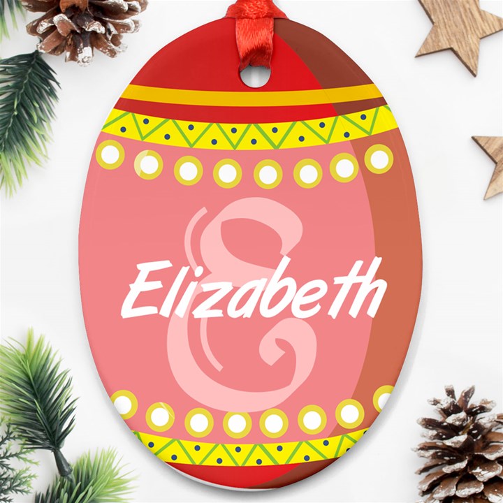 Easter Egg Hunter  Oval Ornament