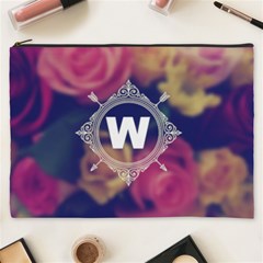 Vintage Monogram Flower Vintage Monogram Flower Cosmetic Bag (xxxl) 