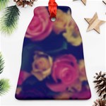 Vintage Monogram Flower Bell Ornament (Two Sides) Back