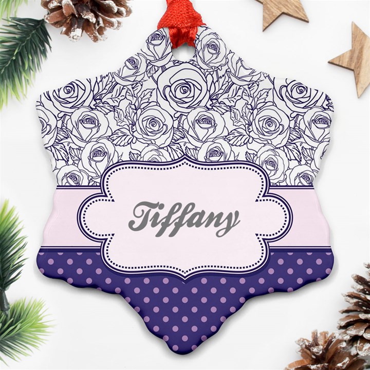 Pattern Purple 2 Ornament (Snowflake)