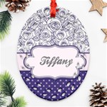 Pattern Purple 2 Ornament (Oval Filigree) Front