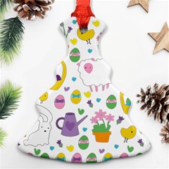 Cute Easter Pattern Christmas Tree Ornament (two Sides)