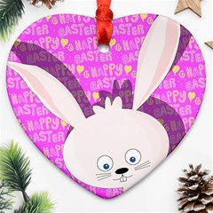 Easter Bunny  Heart Ornament (two Sides)
