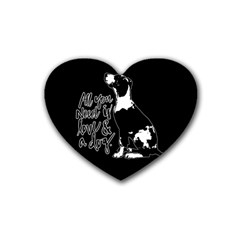 Dog Person Rubber Coaster (heart) 