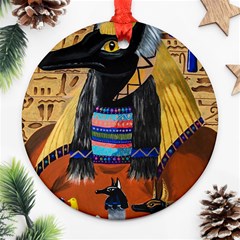 Anubis Round Ornament (two Sides)